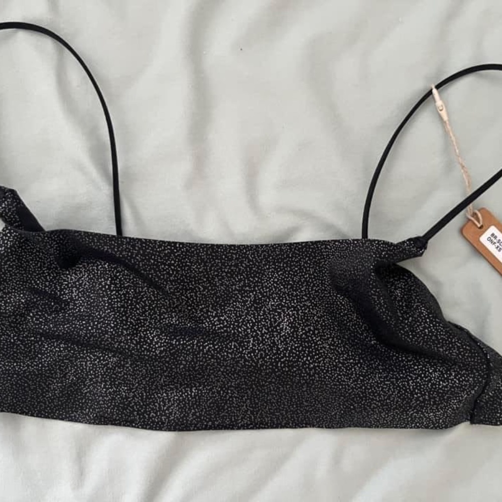 LIMITED EDITION SKIMS XS ONYX SPARKLING BRALETTE